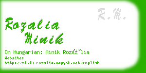 rozalia minik business card